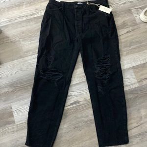 forever 21 boyfriend black ripped jeans